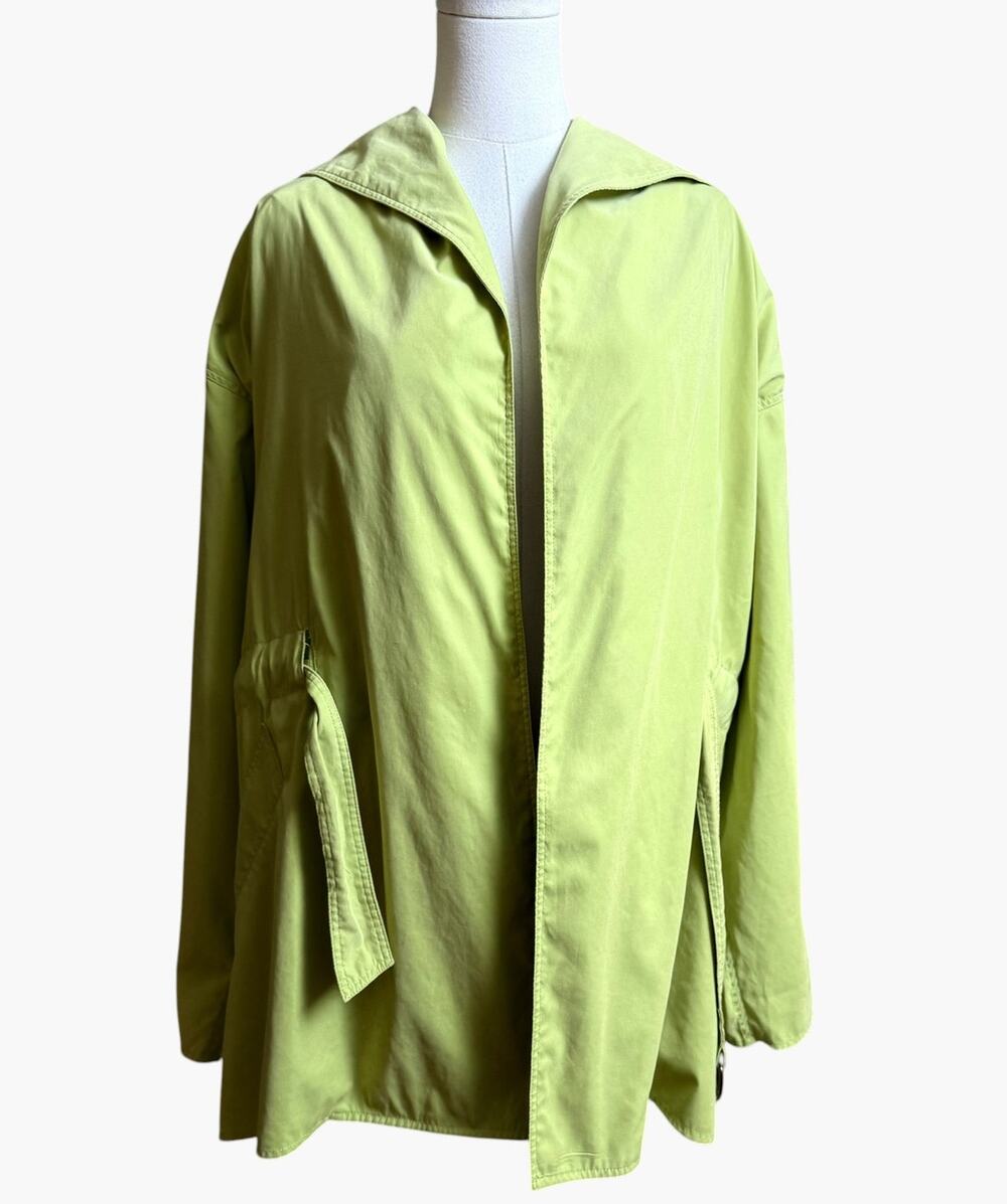 Ramosport Paris O'Hara Coat Jacket LimeGreen Hooded Made France Vintage One Size